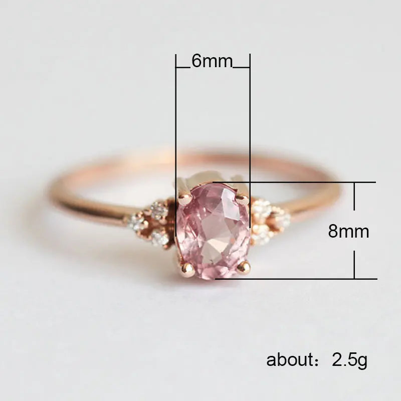 Rose on Rose Gemstone Ring