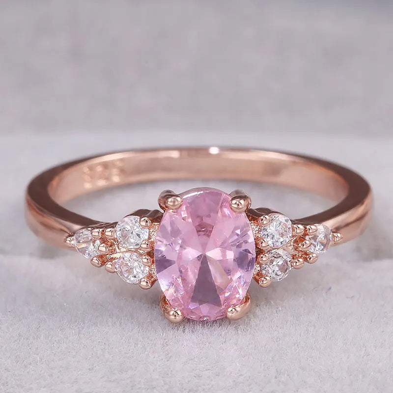 Rose on Rose Gemstone Ring