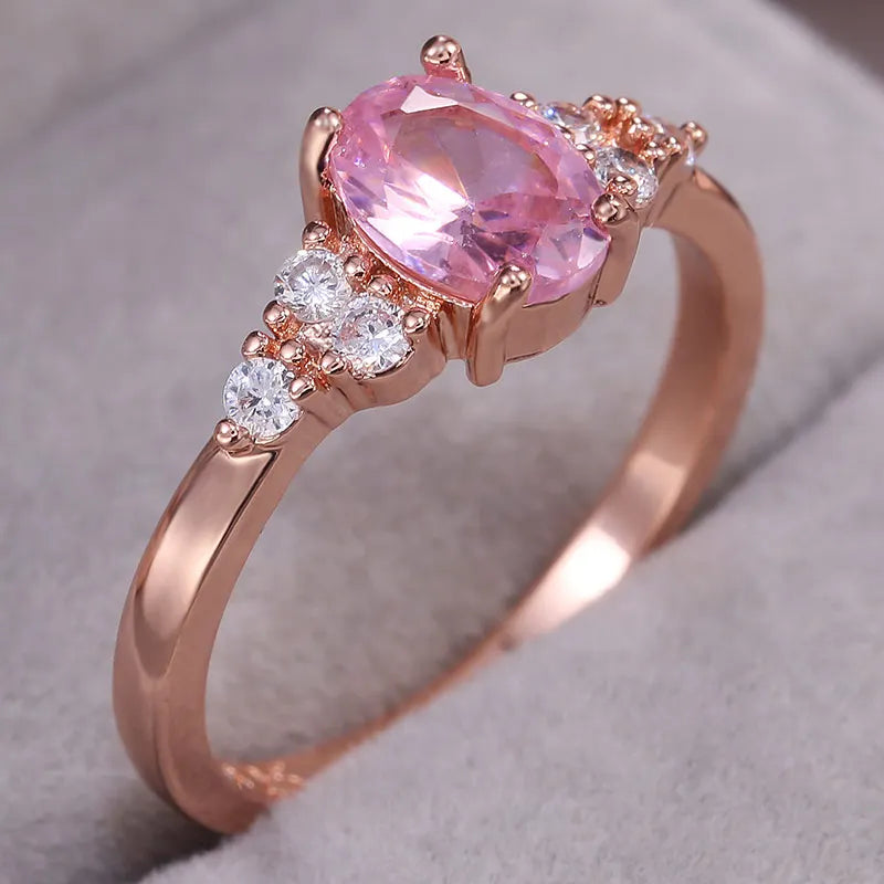 Rose on Rose Gemstone Ring