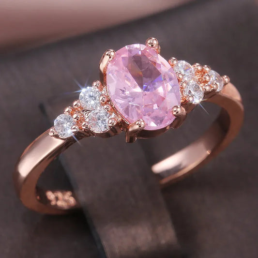 Rose on Rose Gemstone Ring