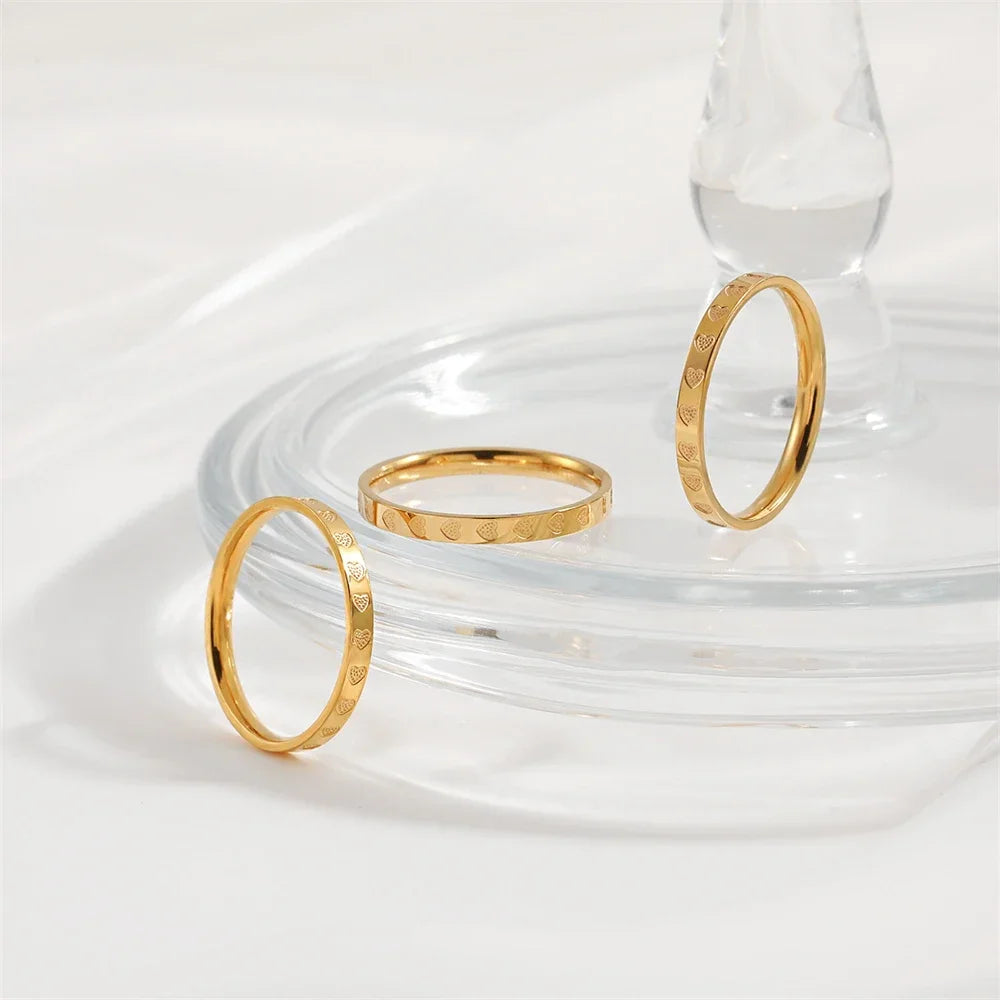 Minimalist Golden Heart Ring