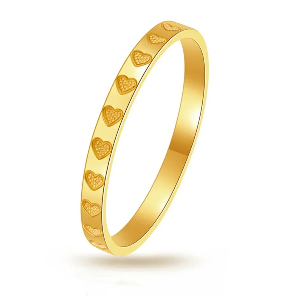 Minimalist Golden Heart Ring