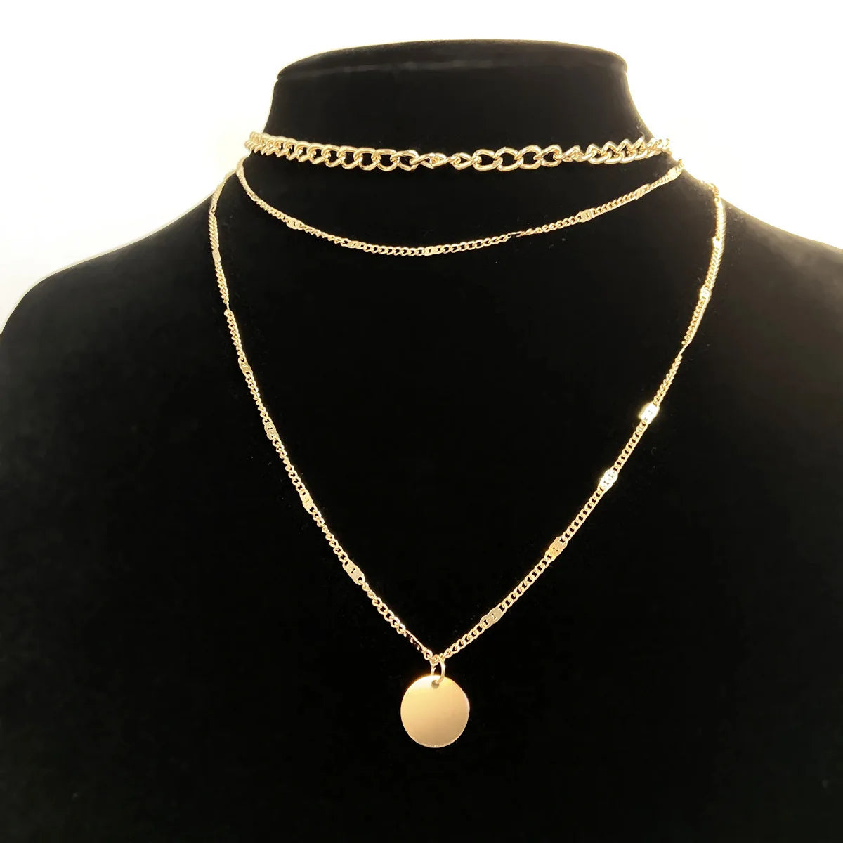 Luxury multi-layer coin necklace