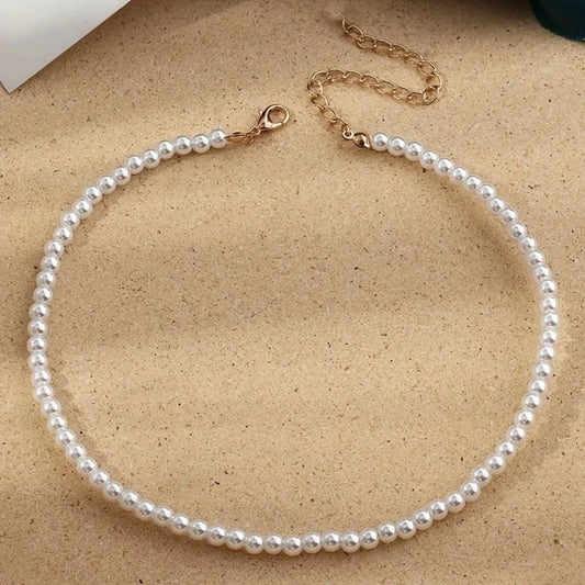 Vintage Style Simple Pearl Necklace