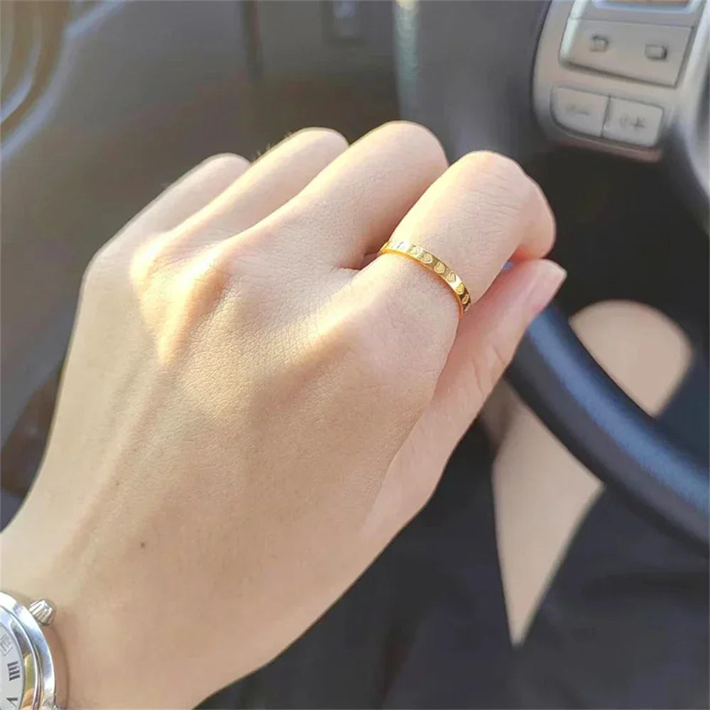 Minimalist Golden Heart Ring