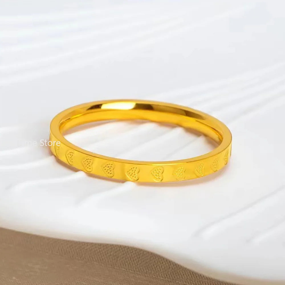 Minimalist Golden Heart Ring