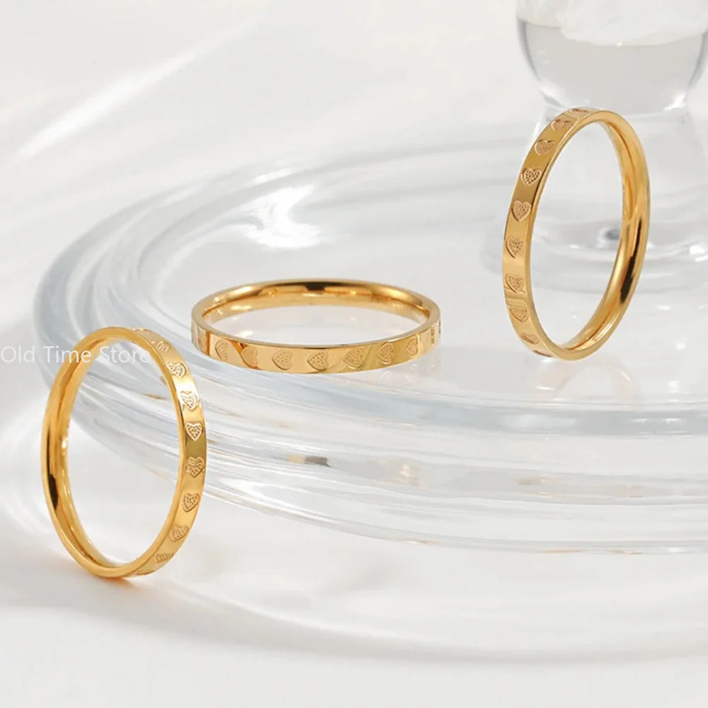 Minimalist Golden Heart Ring